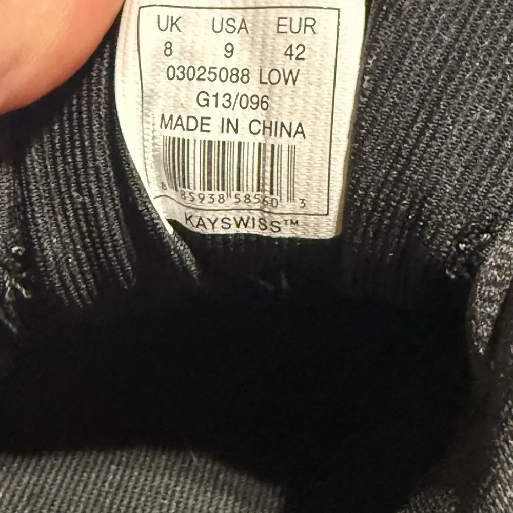 K-Swiss Men's Athletic Shoes in Black, Yellow, and White - Picture 5 of 5